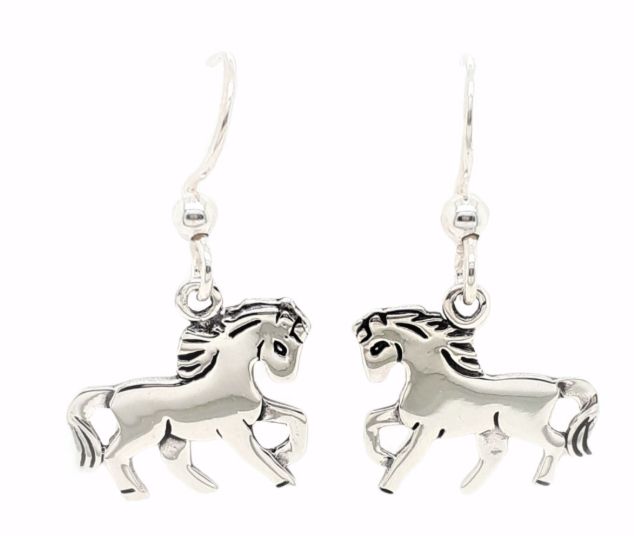 MCJ EARRINGS S/S SML HORSE DROPS