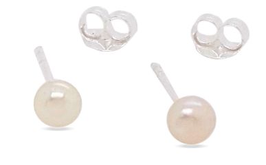 MJC EARRING S/S F/W PEARL 4mm STD