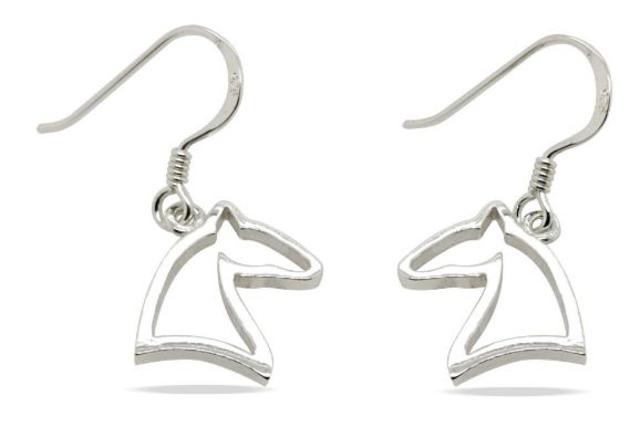 MCJ EARRINGS S/S C/OUT HORSE HEAD