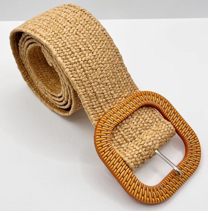 Marika Rattan Belt, Colour: Natural