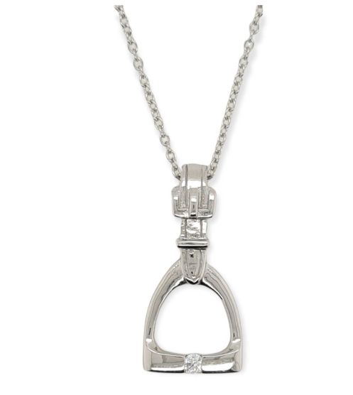 MCJ PENDANT S/S &amp; CZ SET STIRRUP