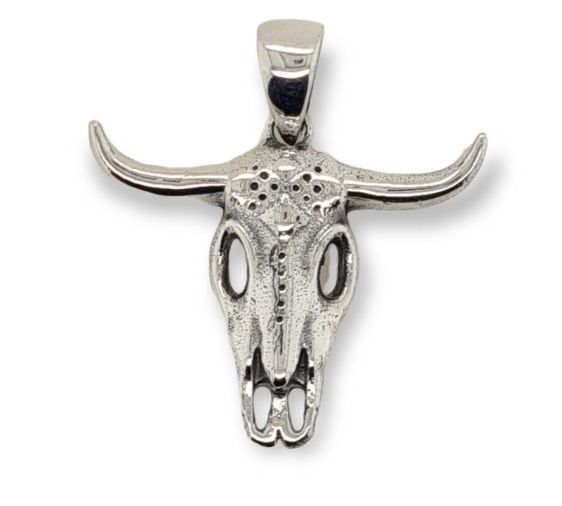 MCJ PENDANT S/S STEER SKULL