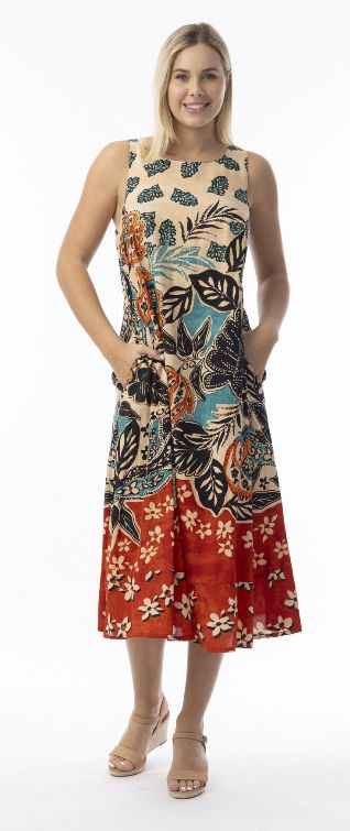 Saventa Dress Midi Sleeveless