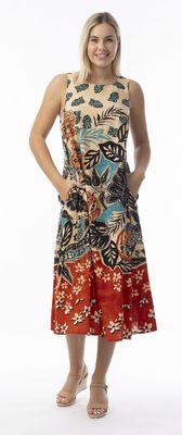 Saventa Dress Midi Sleeveless