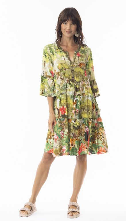 Cecilia Dress Frill Sleeve