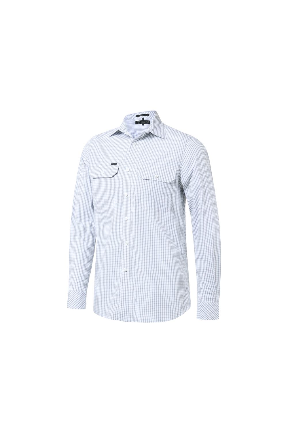 Pilbara Mens Y/D Check, Colour: White/ Diesel, Size: S