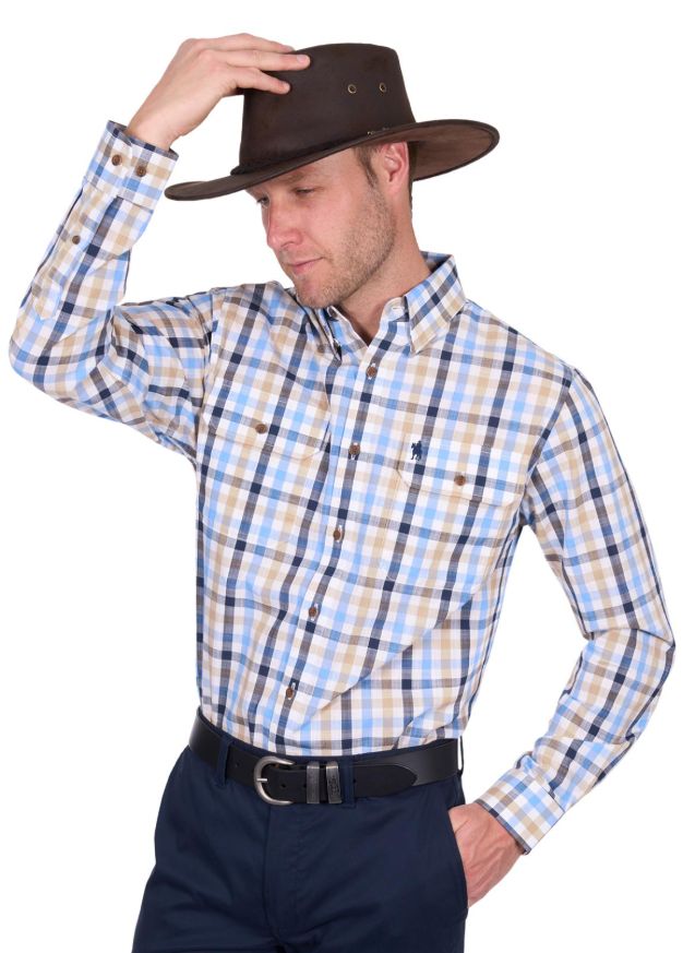 Men’s Jesse Check 2-Pocket L/S Shirt, Size: M