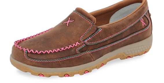 Twisted X Wmns Pink Cellstretch Slip On, Size: 6