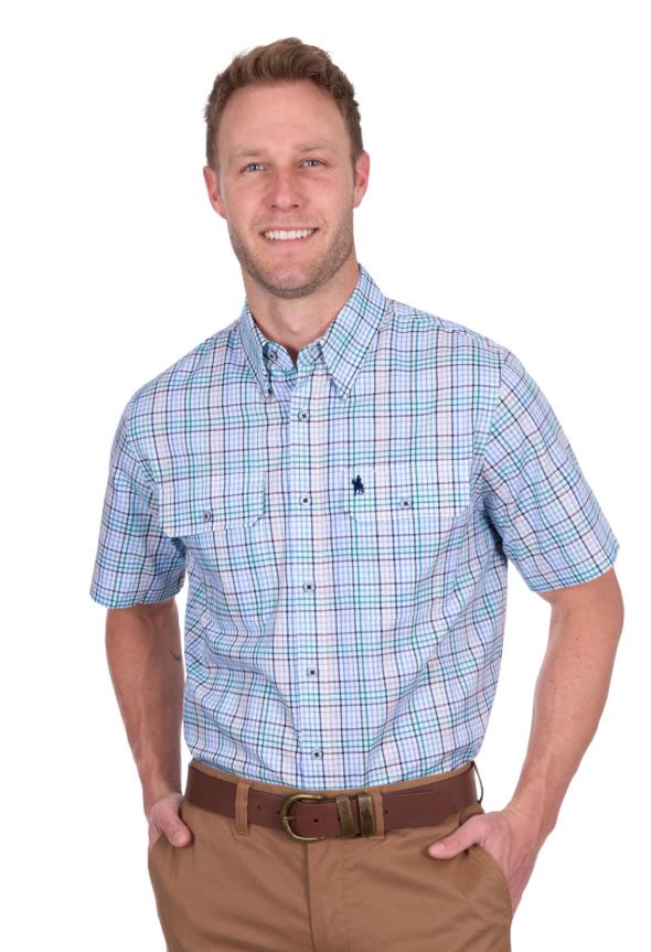 Men’s Matt Check 2-Pocket S/S Shirt