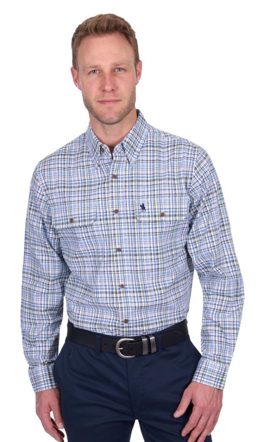 Men’s Eric Check 2-Pocket L/S Shirt, Size: M