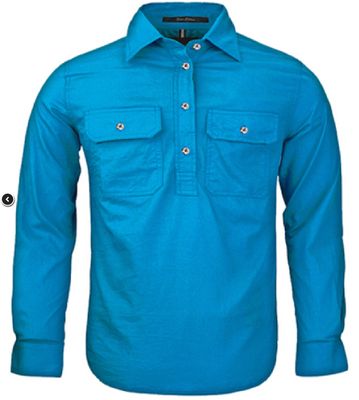 Kid's Pilbara Closed Front L/S Shirt