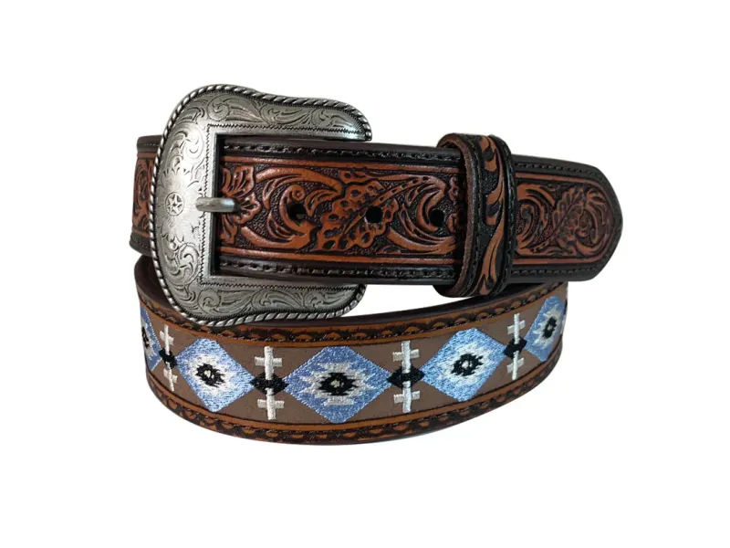 Roper Mens Horse Blanket Leather Belt