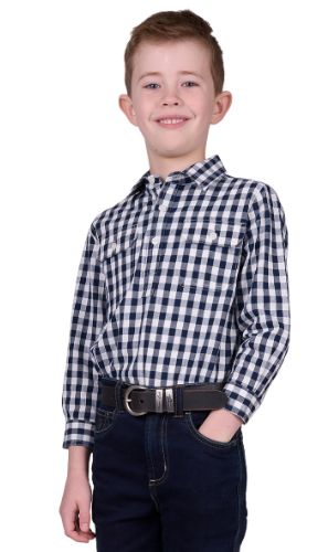 Boys Dell 1/2 Plkt L/S Shirt