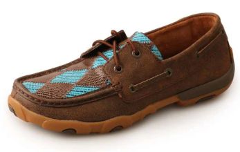 Twisted X Womens Diamond stitch Lace Up Mocs