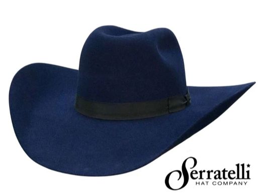 Serratelli Navy Fur Felt Hat 6x