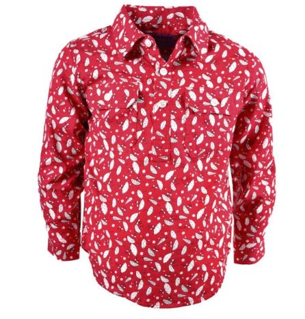 Hard Slog Kids Shirley 1/2 Plkt L/S Shirt