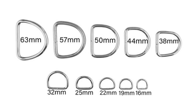 Nickel Plated Harness Dees, Size: 25