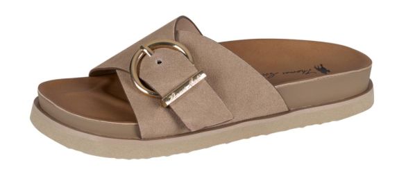 Women’s Bronte Buckle Sandal, Colour: Taupe, Size: 7