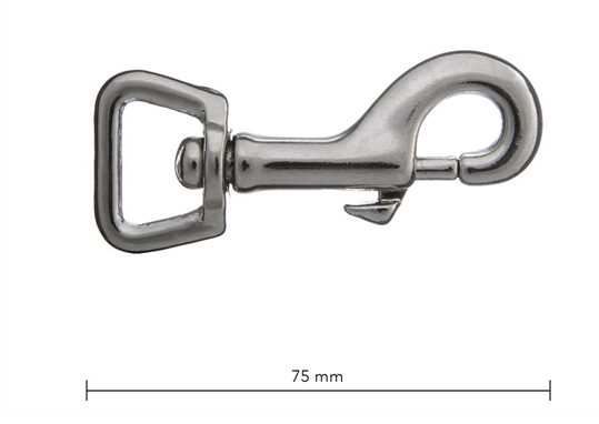 3/4" Square Eye Nickel Snap Hook