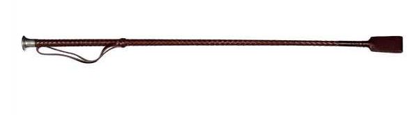 Brown Plaited Leather Riding Crop