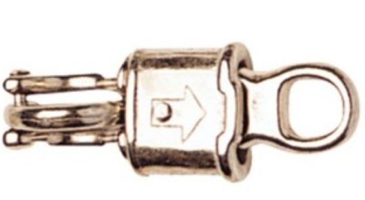 Nickel Plated Round Eye Fixed Panic Snaphook