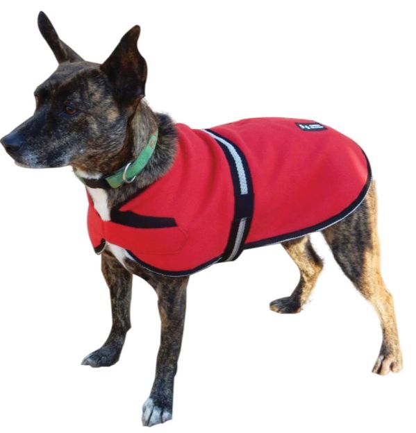 Eureka Polar Fleece Dog Rug, Colour: Red, Size: 25