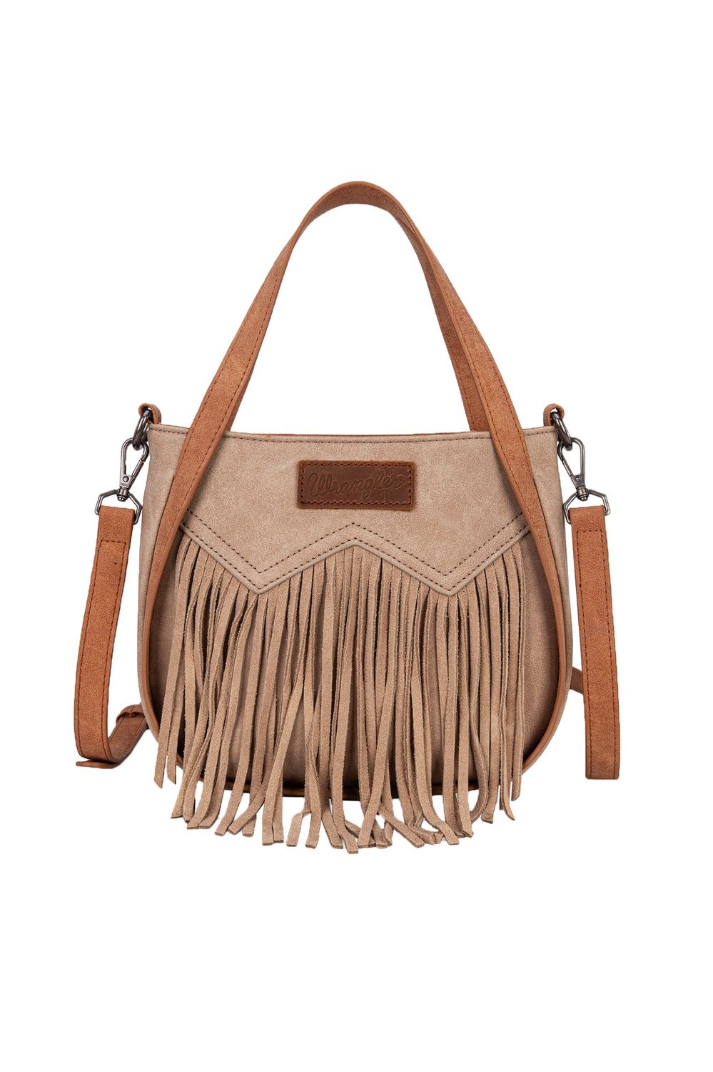 TWO TONE FRINGE BAG