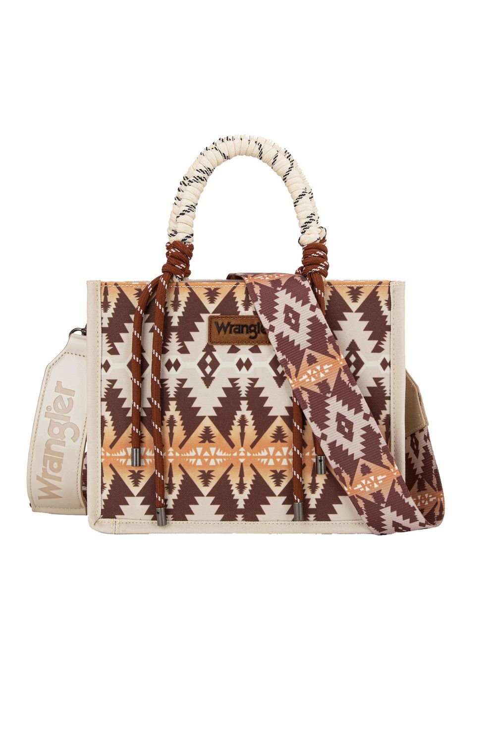 SOUTHWESTERN ROPE HANDLE BAG, Colour: Mocha