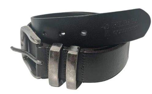 Pilbara Leather Belt, Colour: Black, Size: 92