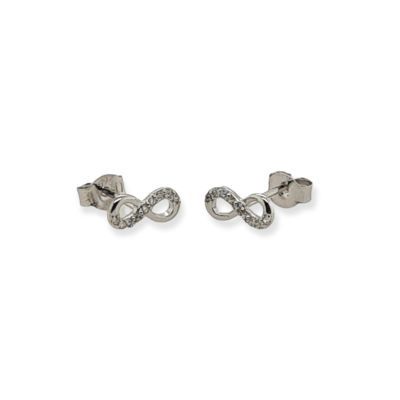 EARRINGS S/S INFINITY CZ STUDS