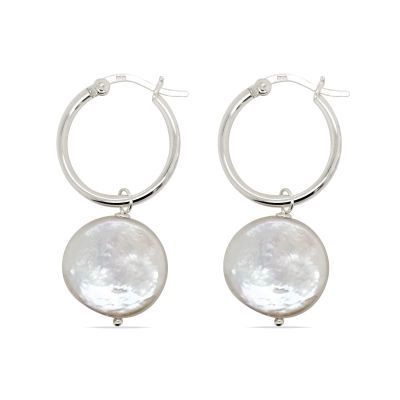 HOOPS S/S &amp; DISC PEARL