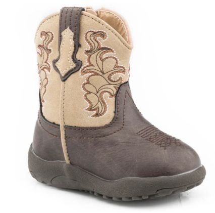 Roper Infant Cowbaby Blaze Boots Brn/Tan, Size: 3