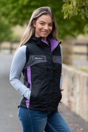 Bullzye Carla Vest Black/Purple, Size: 2X