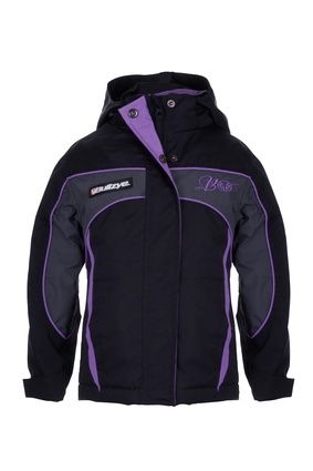 Bullzye Girls Carla Black/Purple Jacket, Size: 12