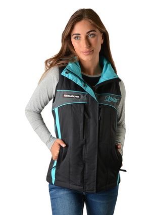 Bullzye Womens Carla Vest Aqua, Size: XS