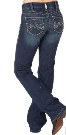 Ariat wmns Real Midrise Spitfire Boot Cut Jeans, Size: 30