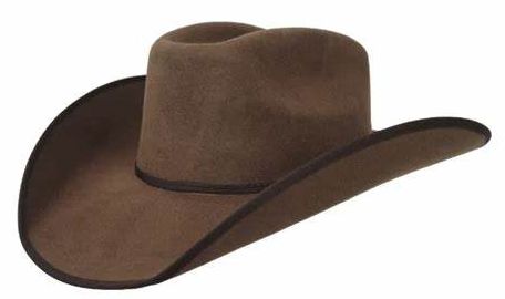 Wrangler Zion Chocolate Wool Felt Hat, Size: 56