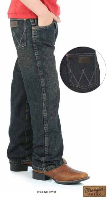 Wrangler Boys Retro Relaxed Strait Jeans, Size: 11