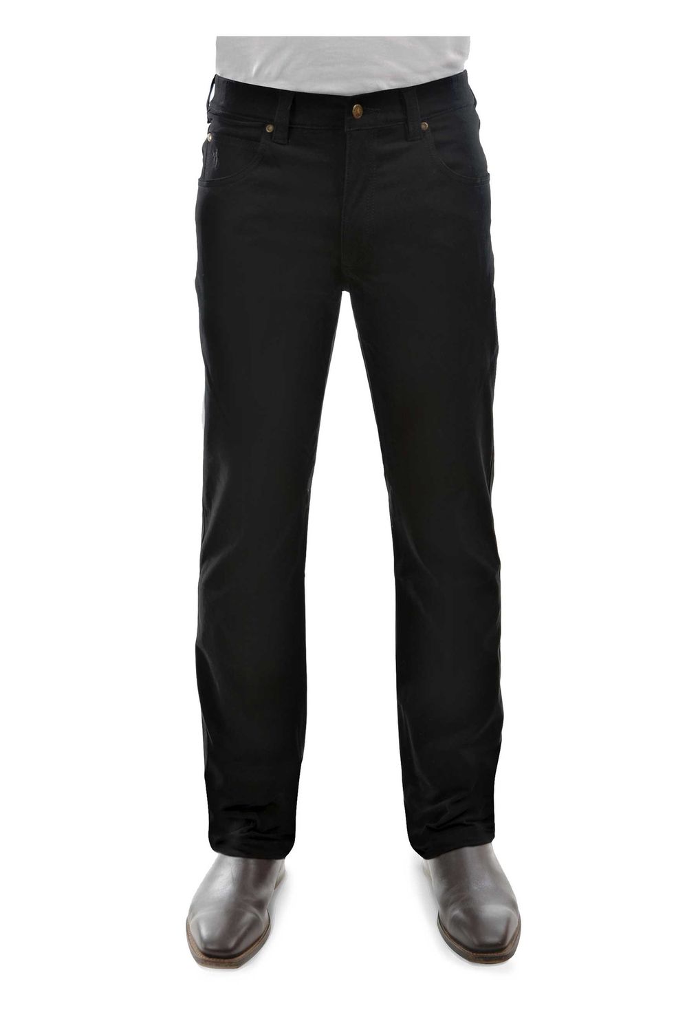 Mens Stretch Moleskin 34 Leg, Colour: Black, Leg: 34, Size: 34