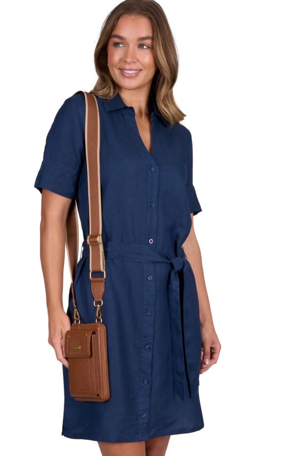 Women’s Sophie Linen Shirt Dress, Size: 8