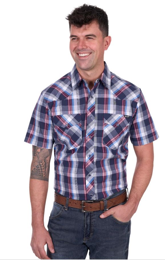 MEN’S PHILLIP CHECK  S/S SHIRT, Size: M