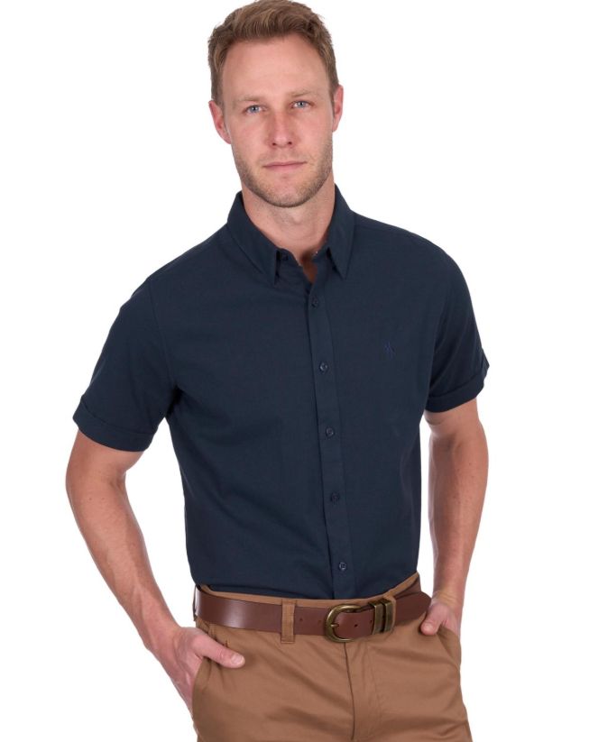 Men’s Roger Linen Short Sleeve Shirt, Size: M