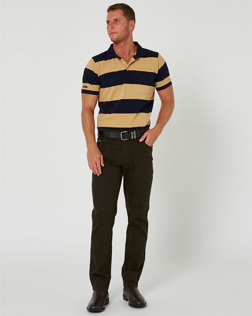 Pilbara Men's Striped Polo