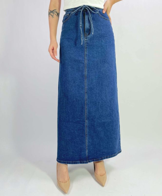 Country Denim Maxi with Tie