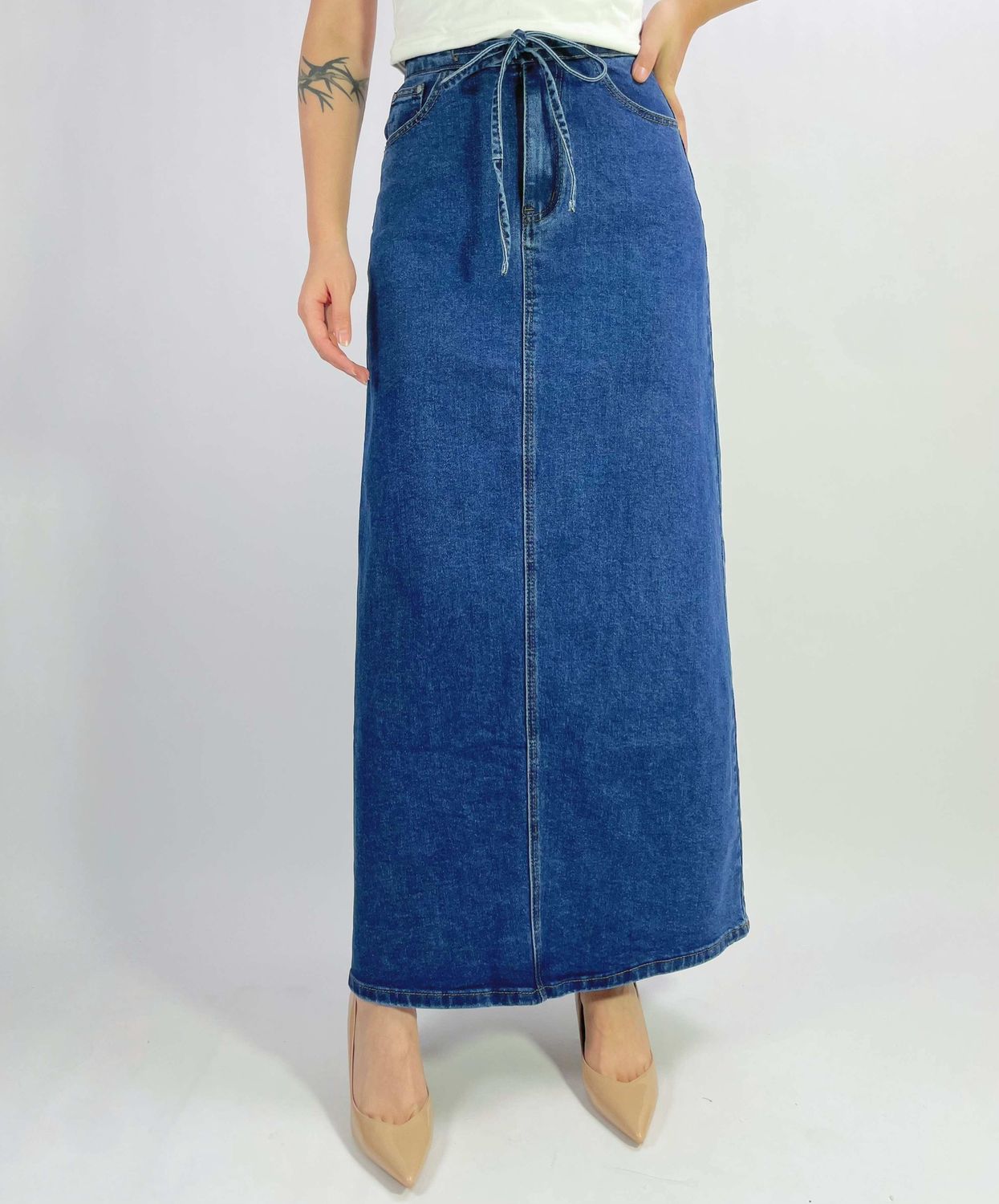 Country Denim Maxi with Tie, Size: 6
