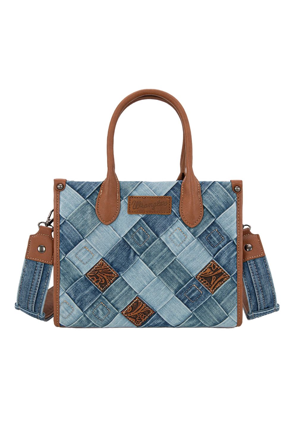 DENIM PATCHWORK CROSSBODY BAG