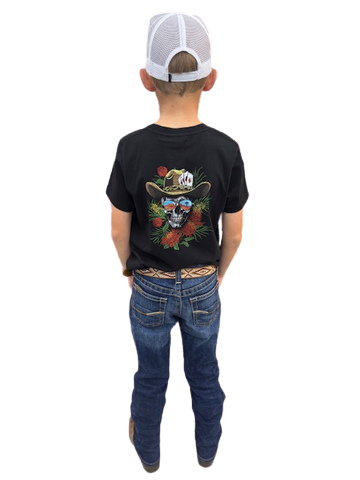 Kid's Pilbara Waratah Skull T-Shirt, Size: 8