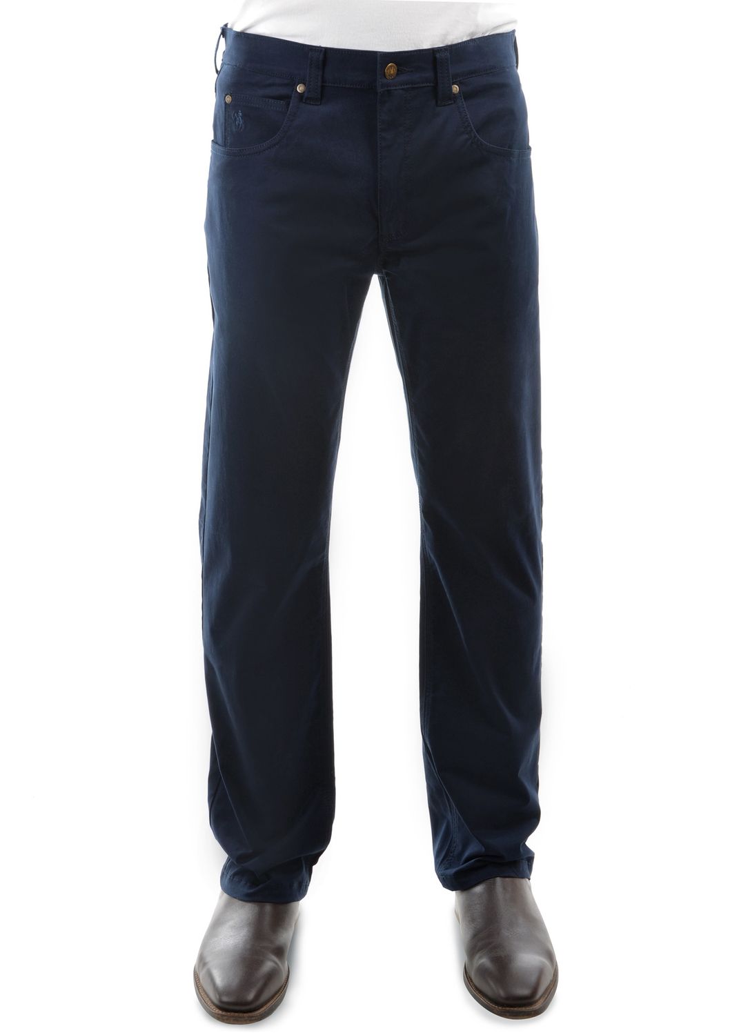 MEN'S STRETCH MOLESKIN JEAN 32Leg, Colour: Navy, Size: 34