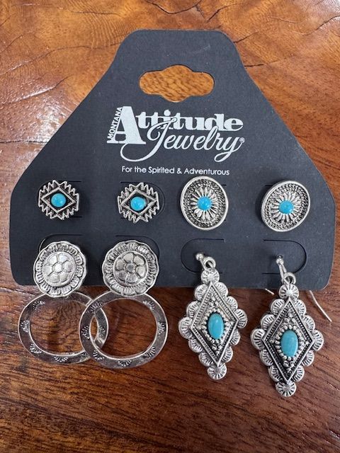Attitude Earrings Set Of 4
