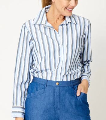 Button Front Stripe Shirt
